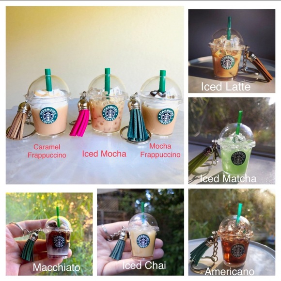 Starbucks Inspired Tumbler Keychain Handmade New - Picture 2 of 12